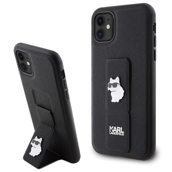 Karl Lagerfeld KLHCN61GSACHPK Apple iPhone 11/ Xr 6.1″ juodos spalvos kietas dėklas Gripstand Saffiano Choupette aprašymas - Prekės nuotrauka Karl Lagerfeld KLHCN61GSACHPK Apple iPhone 11/ Xr 6.1″ juodos spalvos kietas dėklas Gripstand Saffiano Choupette aprašymas - Prekės nuotrauka