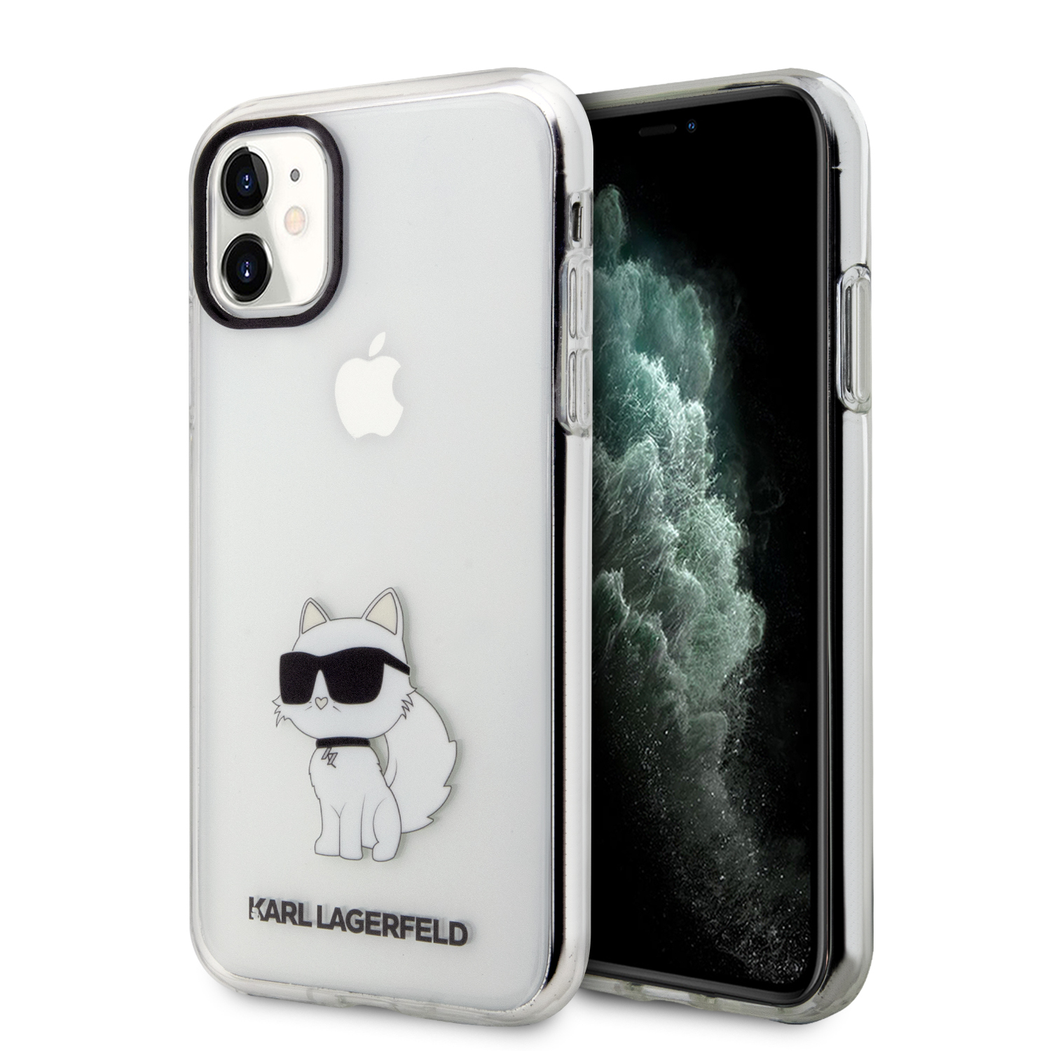 Karl Lagerfeld KLHCN61HNCHTCT Apple iPhone 11/ Xr 6,1″ skaidrus kietas dėklas Ikonik Choupette aprašymas - Prekės nuotrauka
