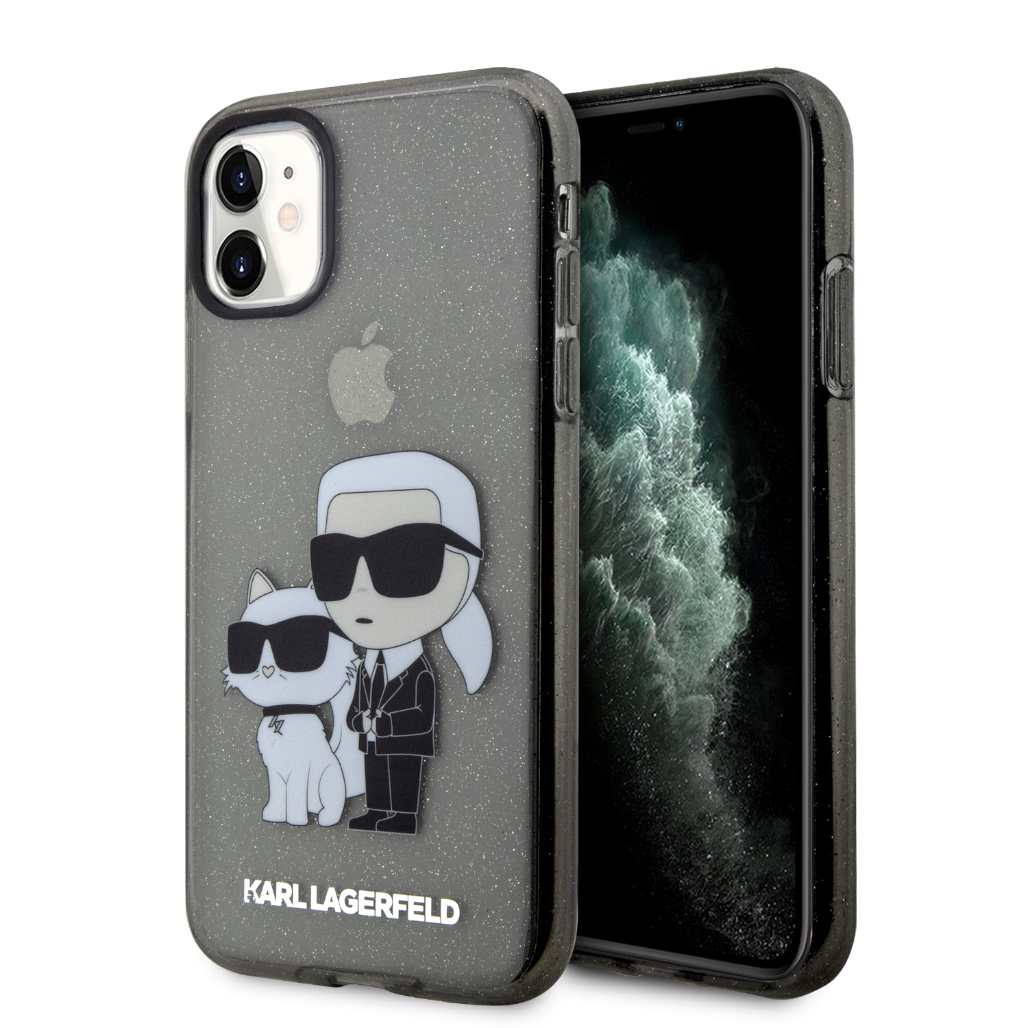 Karl Lagerfeld KLHCN61HNKCTGK Apple iPhone 11/ Xr 6,1″ juodos spalvos kietas dėklas Gliter Karl&Choupette aprašymas - Prekės nuotrauka Karl Lagerfeld KLHCN61HNKCTGK Apple iPhone 11/ Xr 6,1″ juodos spalvos kietas dėklas Gliter Karl&Choupette aprašymas - Prekės nuotrauka