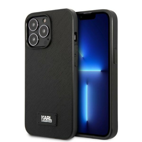 Karl Lagerfeld KLHCP13LSFMP2K Apple iPhone 13 Pro / 13 6,1″ kietas dėklas juodos spalvos Saffiano Plaque aprašymas - Prekės nuotrauka Karl Lagerfeld KLHCP13LSFMP2K Apple iPhone 13 Pro / 13 6,1″ kietas dėklas juodos spalvos Saffiano Plaque aprašymas - Prekės nuotrauka