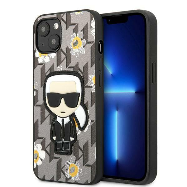 Karl Lagerfeld KLHCP13MPMNFIK1 iPhone 13 / 14 / 15 6,1″ pilkos spalvos Flower Ikonik Karl dėklas aprašymas - Prekės nuotrauka