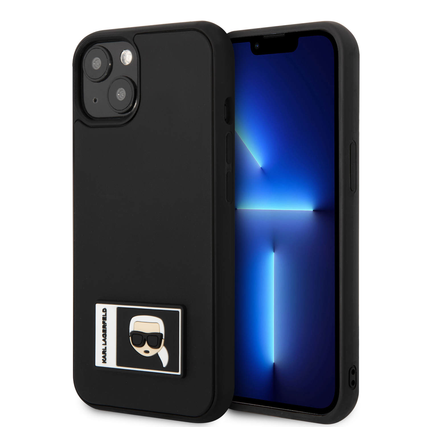 Karl Lagerfeld KLHCP13S3DKPK Apple iPhone 13 mini 5,4″ juodos spalvos kietas dėklas Ikonik Patch aprašymas - Prekės nuotrauka