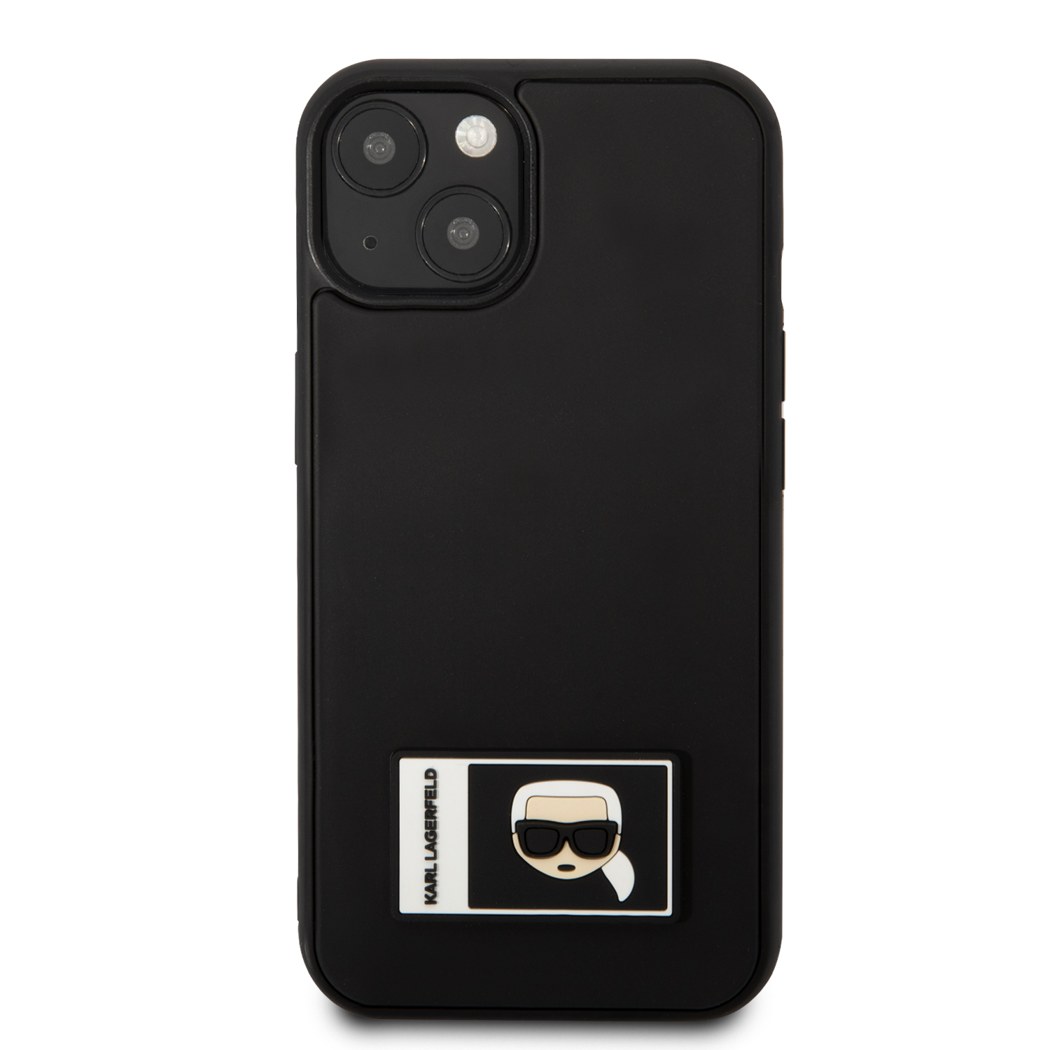 Karl Lagerfeld KLHCP13S3DKPK Apple iPhone 13 mini 5,4″ juodos spalvos kietas dėklas Ikonik Patch aprašymas - Prekės nuotrauka
