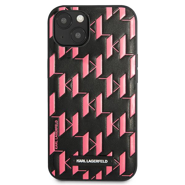 Karl Lagerfeld KLHCP13SMNMP1P Apple iPhone 13 mini 5,4″ kietas dėklas rožinės spalvos Monogram Plaque aprašymas - Prekės nuotrauka