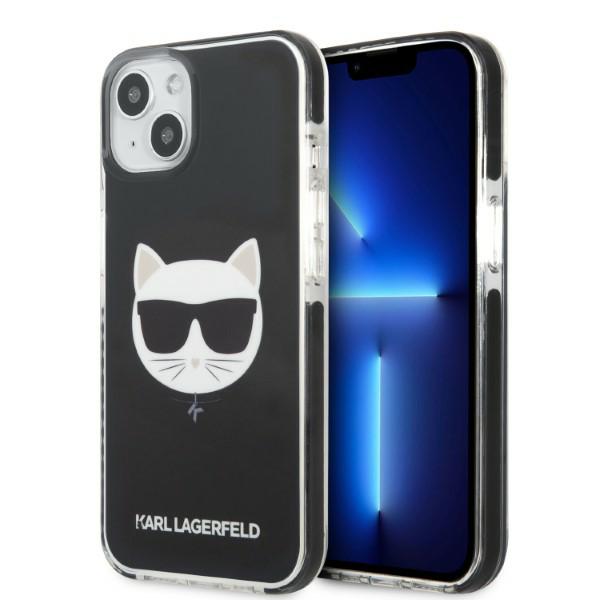 Karl Lagerfeld KLHCP13STPECK Apple iPhone 13 mini 5,4″ kietas dėklas juodos spalvos Choupette Head aprašymas - Prekės nuotrauka