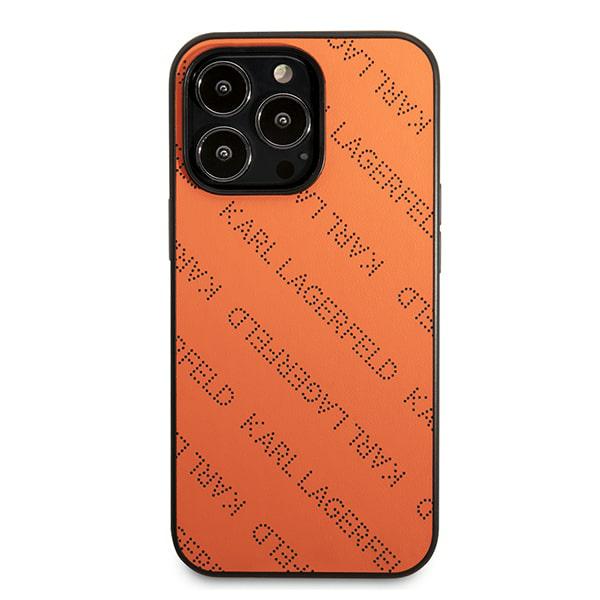 Karl Lagerfeld KLHCP13XPTLO Apple iPhone 13 Pro Max 6,7″ kietas dėklas oranžinis Perforated Allover aprašymas - Prekės nuotrauka Karl Lagerfeld KLHCP13XPTLO Apple iPhone 13 Pro Max 6,7″ kietas dėklas oranžinis Perforated Allover aprašymas - Prekės nuotrauka