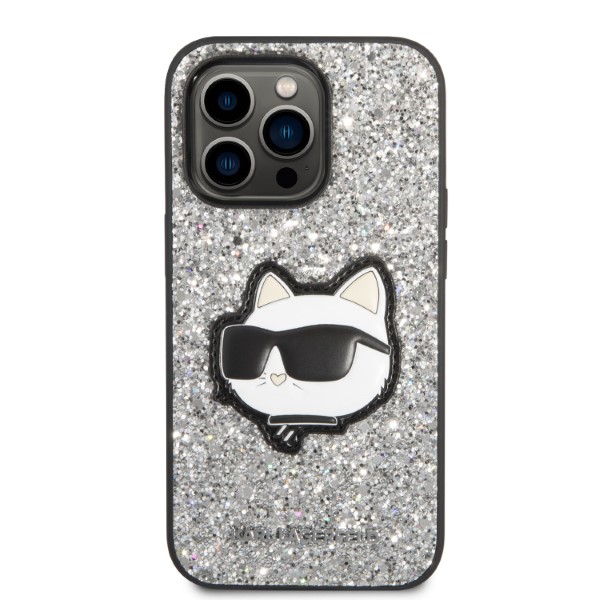Karl Lagerfeld KLHCP14LG2CPS Apple iPhone 14 Pro 6,1″ sidabrinis kietas dėklas Glitter Choupette Patch aprašymas - Prekės nuotrauka Karl Lagerfeld KLHCP14LG2CPS Apple iPhone 14 Pro 6,1″ sidabrinis kietas dėklas Glitter Choupette Patch aprašymas - Prekės nuotrauka