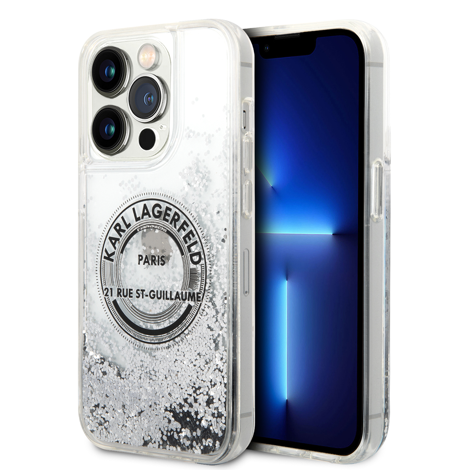Karl Lagerfeld KLHCP14LLCRSGRS Apple iPhone 14 Pro 6,1″ sidabrinis kietas dėklas Liquid Glitter RSG aprašymas - Prekės nuotrauka Karl Lagerfeld KLHCP14LLCRSGRS Apple iPhone 14 Pro 6,1″ sidabrinis kietas dėklas Liquid Glitter RSG aprašymas - Prekės nuotrauka