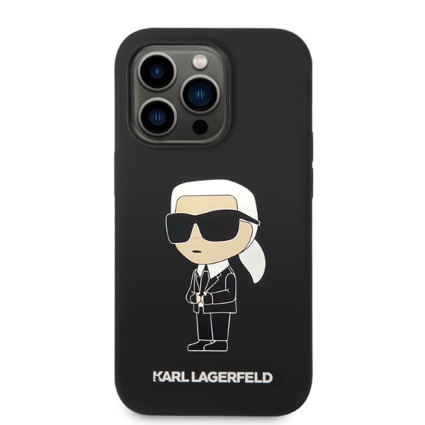 Karl Lagerfeld KLHCP14LSNIKBCK Apple iPhone 14 Pro 6,1″ kietas dėklas juodos spalvos Silicone Ikonik aprašymas - Prekės nuotrauka Karl Lagerfeld KLHCP14LSNIKBCK Apple iPhone 14 Pro 6,1″ kietas dėklas juodos spalvos Silicone Ikonik aprašymas - Prekės nuotrauka