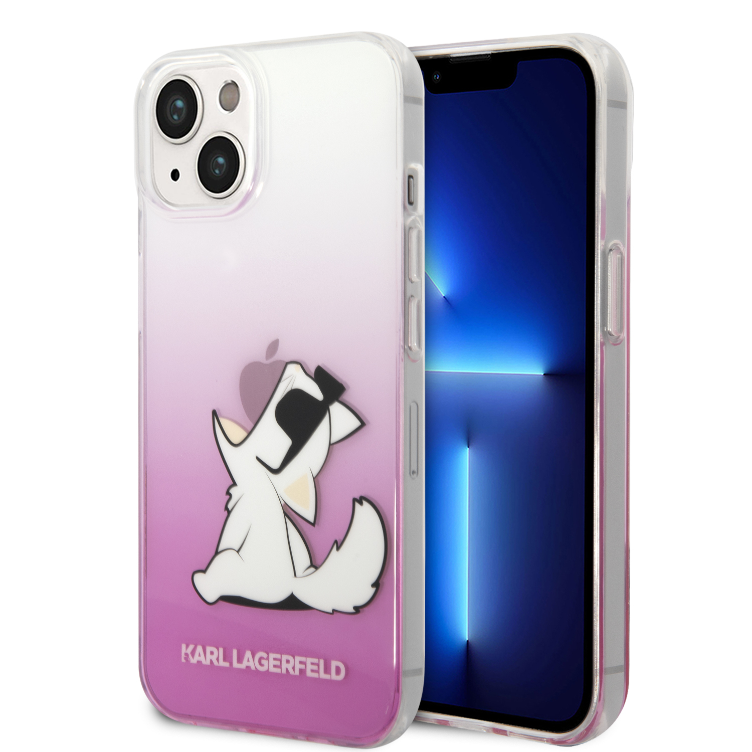 Karl Lagerfeld KLHCP14MCFNRCPI iPhone 14 Plus / 15 Plus 6,7″ kietas dėklas rožinės spalvos Choupette Fun aprašymas - Prekės nuotrauka