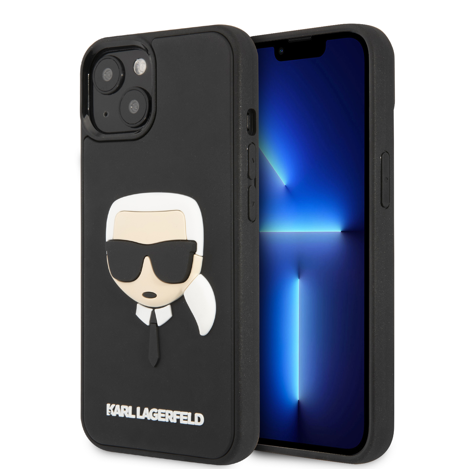 Karl Lagerfeld KLHCP14MKH3DBK iPhone 14 Plus / 15 Plus 6,7″ juodos spalvos kietas dėklas 3D Rubber Karl`s Head aprašymas - Prekės nuotrauka
