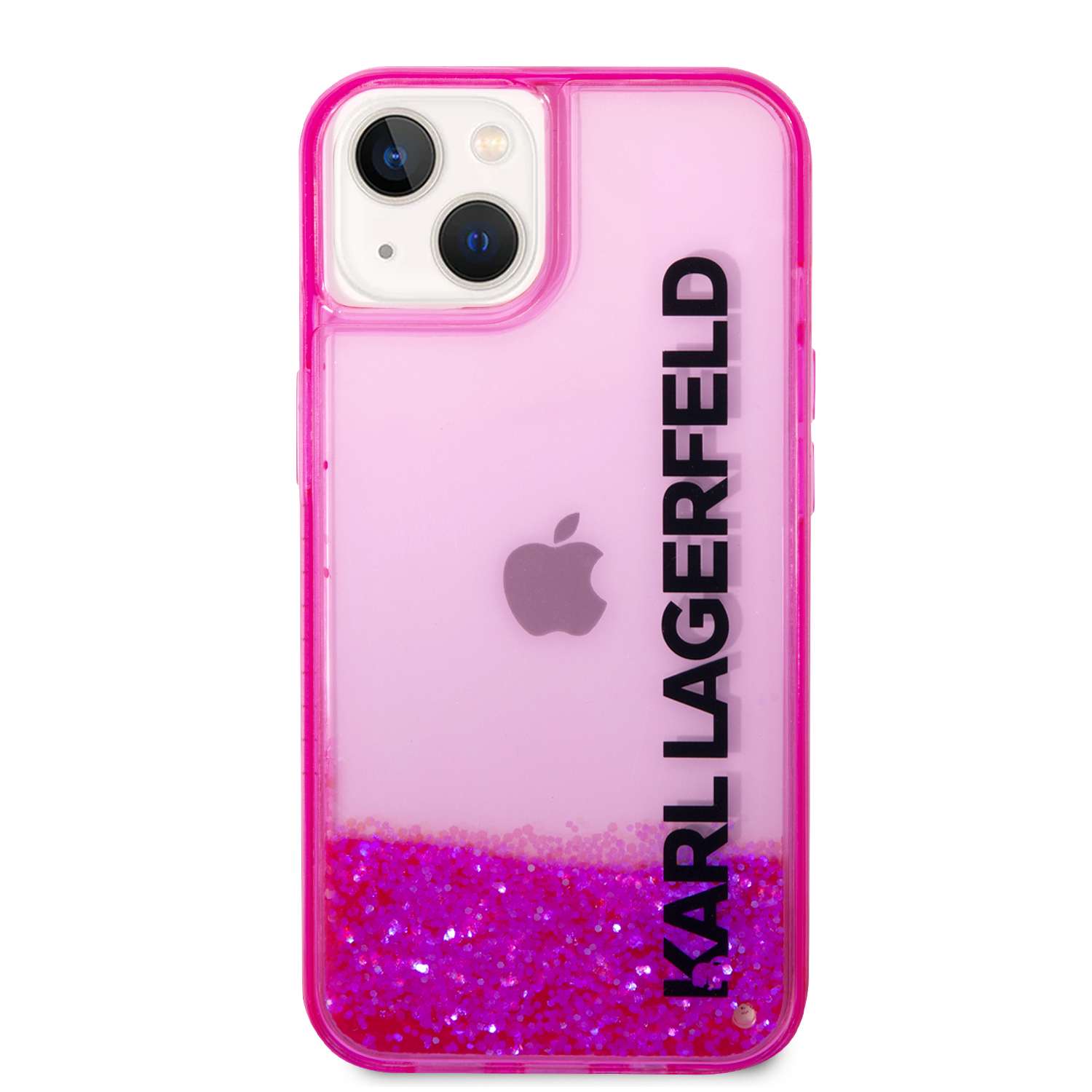 Karl Lagerfeld KLHCP14MLCKVF iPhone 14 Plus / 15 Plus 6,7″ rožinės spalvos kietas dėklas Liquid Glitter Elong aprašymas - Prekės nuotrauka