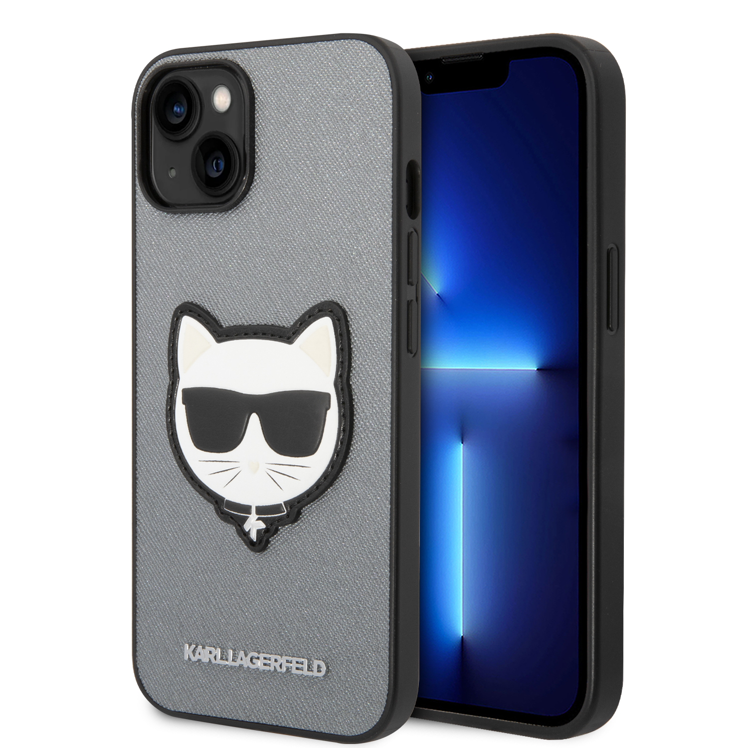 Karl Lagerfeld KLHCP14MSAPCHG Apple iPhone 14 Plus / 15 Plus 6,7″ kietas dėklas sidabrinis Saffiano Choupett aprašymas - Prekės nuotrauka Karl Lagerfeld KLHCP14MSAPCHG Apple iPhone 14 Plus / 15 Plus 6,7″ kietas dėklas sidabrinis Saffiano Choupett aprašymas - Prekės nuotrauka