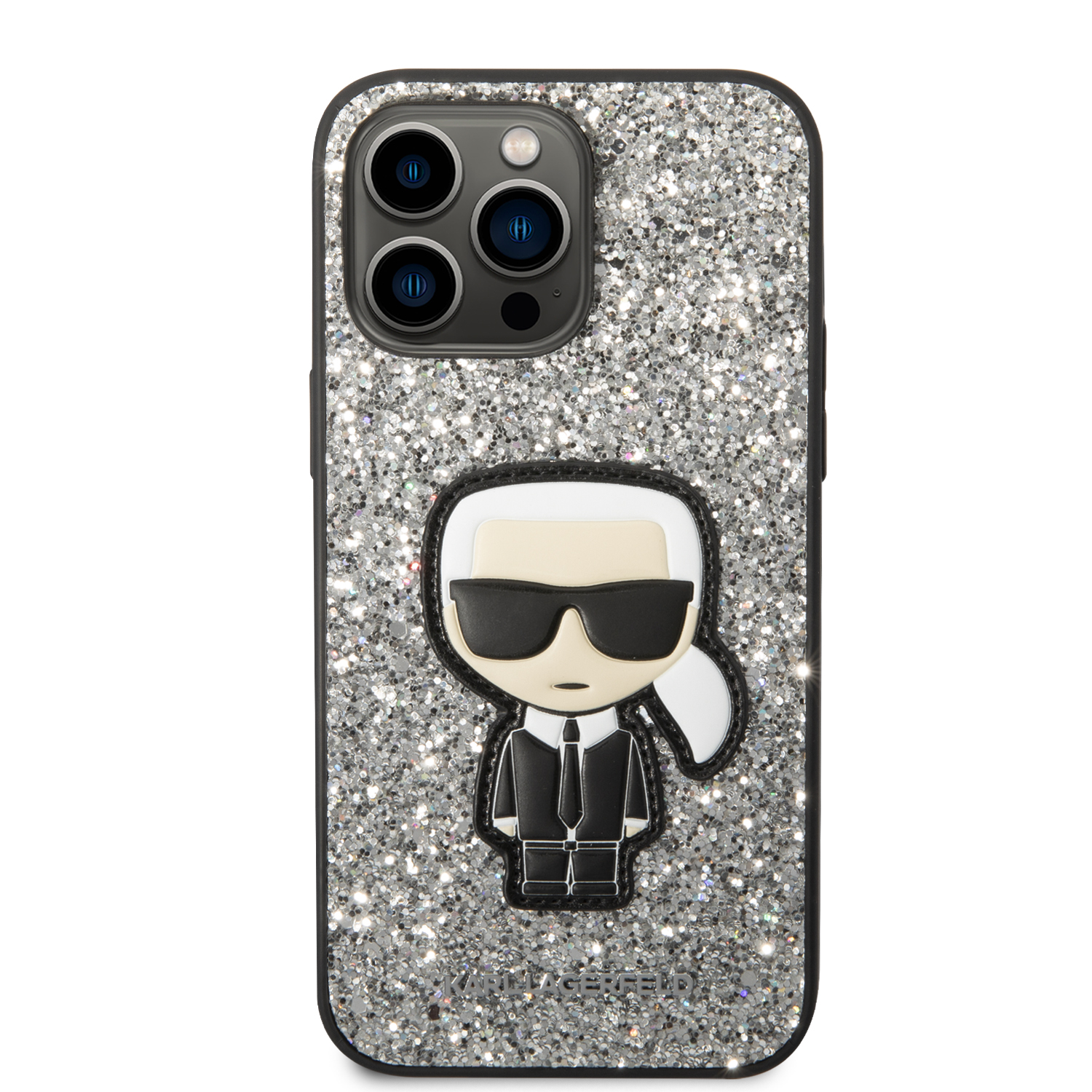 Karl Lagerfeld KLHCP14XGFKPG Apple iPhone 14 Pro Max 6,7″ kietas dėklas sidabrinis Glitter Flakes Ikonik aprašymas - Prekės nuotrauka Karl Lagerfeld KLHCP14XGFKPG Apple iPhone 14 Pro Max 6,7″ kietas dėklas sidabrinis Glitter Flakes Ikonik aprašymas - Prekės nuotrauka
