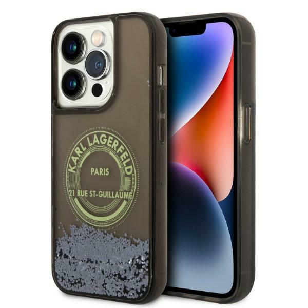 Karl Lagerfeld KLHCP14XLCRSGRK Apple iPhone 14 Pro Max 6,7″ juodos spalvos kietas dėklas Liquid Glitter RSG aprašymas - Prekės nuotrauka Karl Lagerfeld KLHCP14XLCRSGRK Apple iPhone 14 Pro Max 6,7″ juodos spalvos kietas dėklas Liquid Glitter RSG aprašymas - Prekės nuotrauka