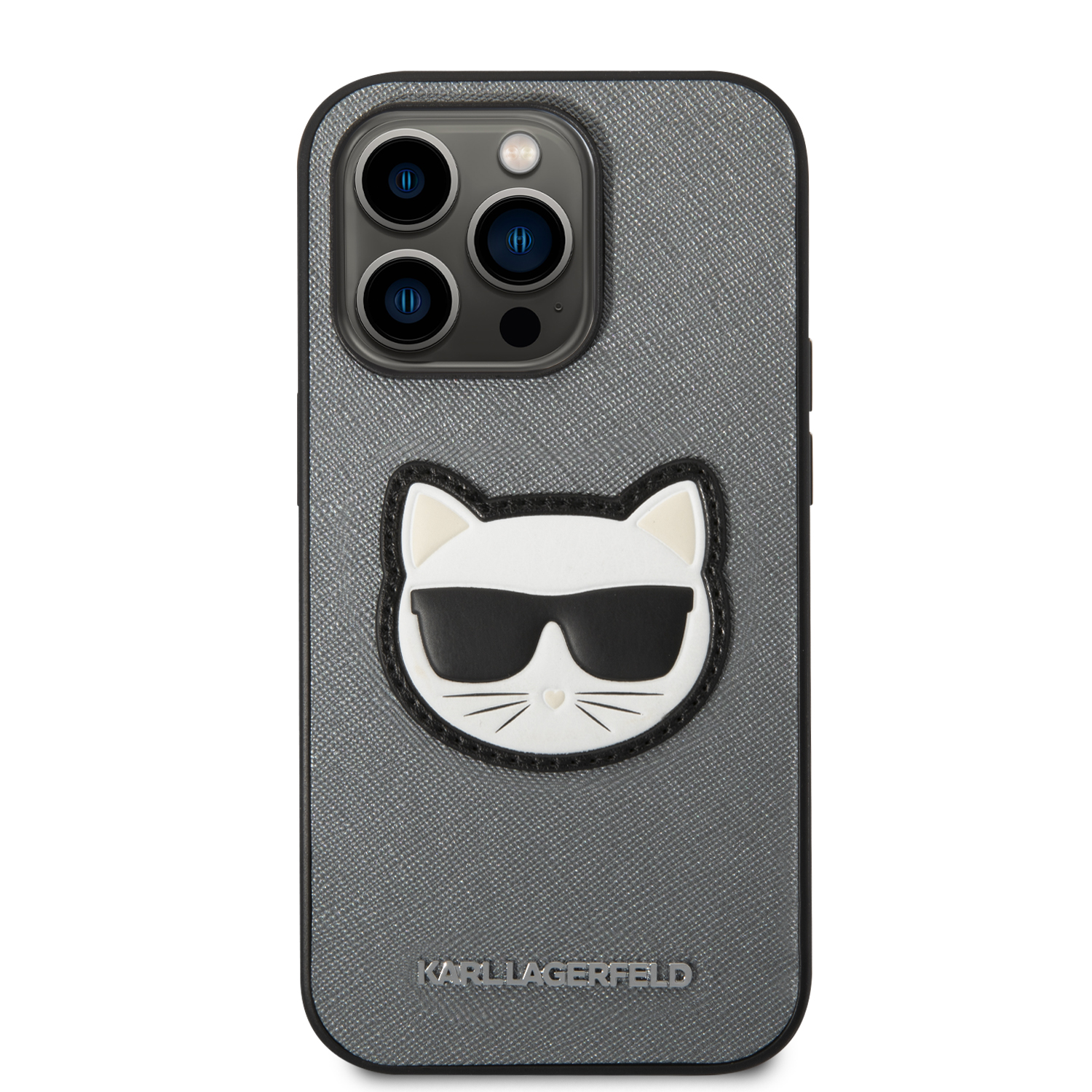 Karl Lagerfeld KLHCP14XSAPCHG Apple iPhone 14 Pro Max 6,7″ kietas dėklas sidabrinis Saffiano Choupette Head aprašymas - Prekės nuotrauka Karl Lagerfeld KLHCP14XSAPCHG Apple iPhone 14 Pro Max 6,7″ kietas dėklas sidabrinis Saffiano Choupette Head aprašymas - Prekės nuotrauka