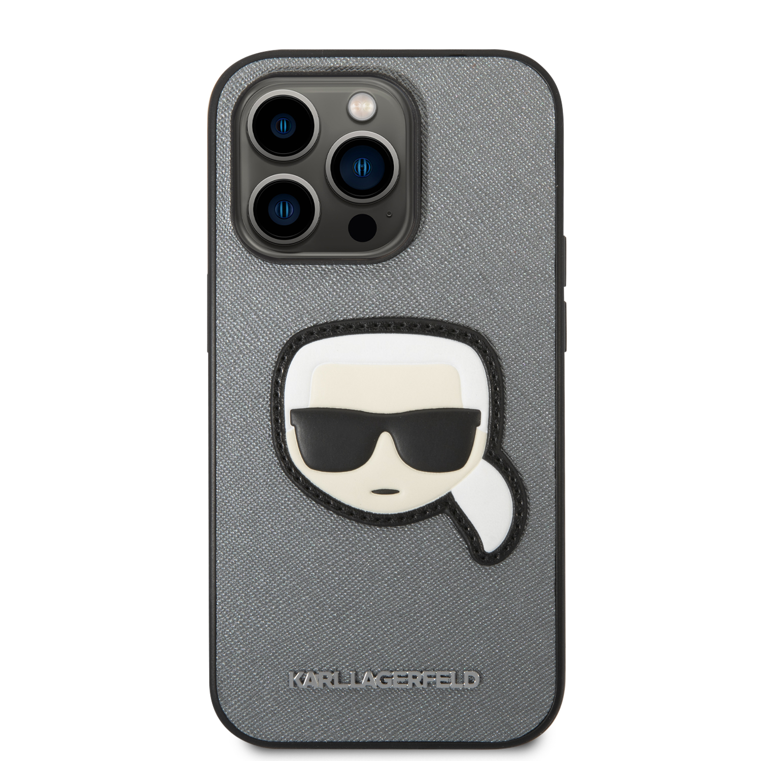 Karl Lagerfeld KLHCP14XSAPKHG Apple iPhone 14 Pro Max 6,7″ sidabrinis kietas dėklas Saffiano Karl`s Head Pat aprašymas - Prekės nuotrauka Karl Lagerfeld KLHCP14XSAPKHG Apple iPhone 14 Pro Max 6,7″ sidabrinis kietas dėklas Saffiano Karl`s Head Pat aprašymas - Prekės nuotrauka