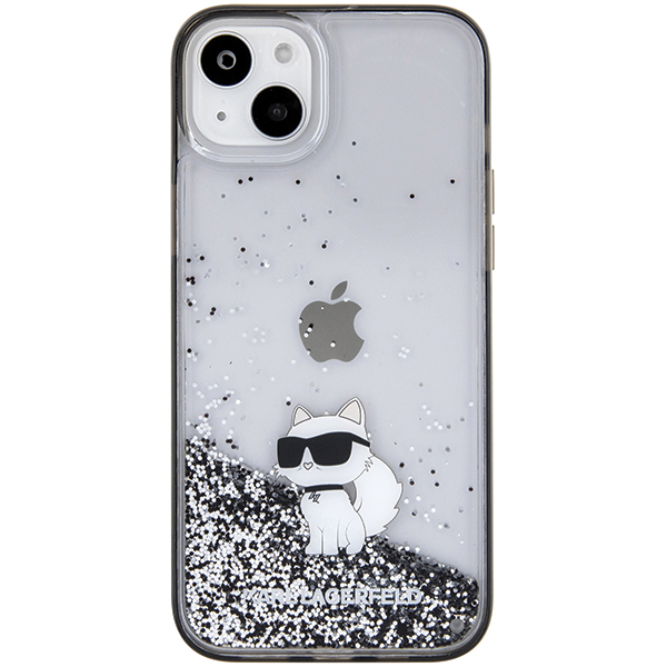 Karl Lagerfeld KLHCP15MLKCNSK Apple iPhone 15 Plus/ 14 Plus 6.7″ skaidrus kietas dėklas Liquid Glitter Choup aprašymas - Prekės nuotrauka