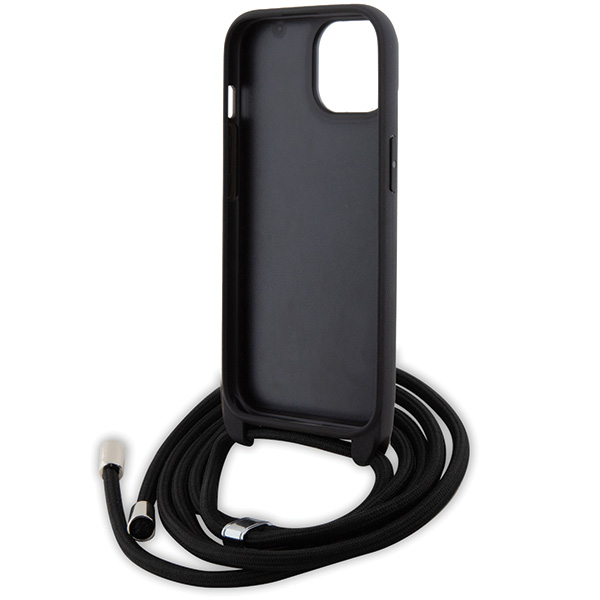 Karl Lagerfeld KLHCP15SSASKNPSK Apple iPhone 15 / 14 / 13 6.1″ kietas dėklas juodos spalvos Crossbody Saffiano Mon aprašymas - Prekės nuotrauka