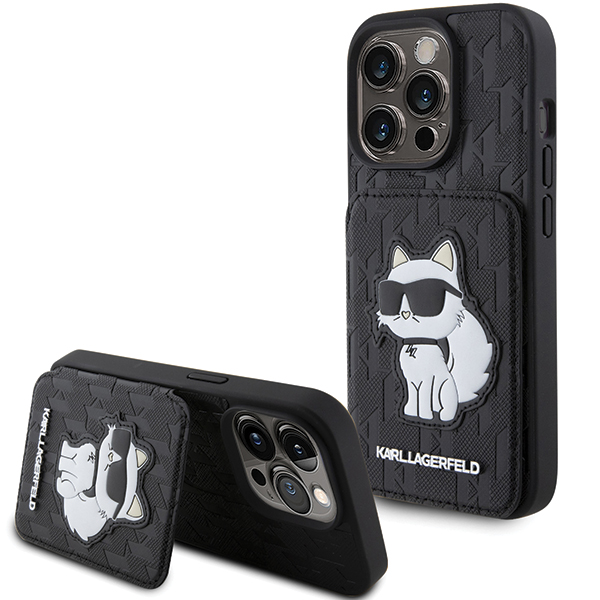 Karl Lagerfeld KLHCP15XSAKCNSCK Apple iPhone 15 Pro Max 6.7″ juodos spalvos kietas dėklas Saffiano Cardslots and S aprašymas - Prekės nuotrauka Karl Lagerfeld KLHCP15XSAKCNSCK Apple iPhone 15 Pro Max 6.7″ juodos spalvos kietas dėklas Saffiano Cardslots and S aprašymas - Prekės nuotrauka
