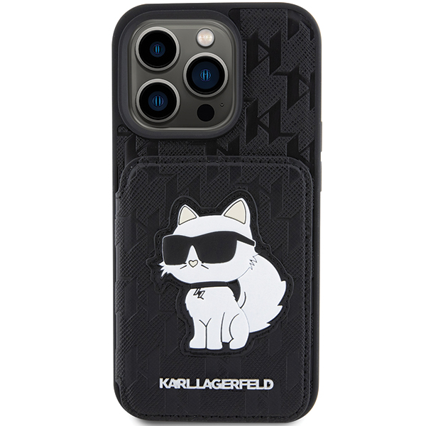 Karl Lagerfeld KLHCP15XSAKCNSCK Apple iPhone 15 Pro Max 6.7″ juodos spalvos kietas dėklas Saffiano Cardslots and S aprašymas - Prekės nuotrauka Karl Lagerfeld KLHCP15XSAKCNSCK Apple iPhone 15 Pro Max 6.7″ juodos spalvos kietas dėklas Saffiano Cardslots and S aprašymas - Prekės nuotrauka