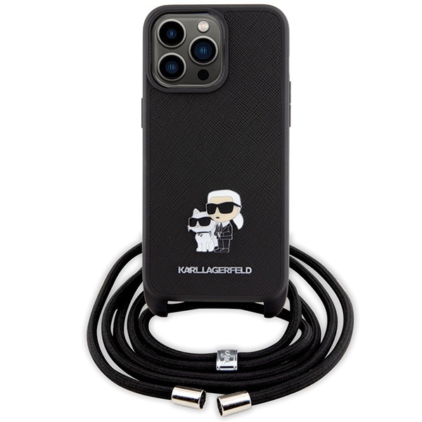 Karl Lagerfeld KLHCP15XSAKCPSK Apple iPhone 15 Pro Max 6.7″ kietas dėklas juodos spalvos Crossbody Saffiano Metal aprašymas - Prekės nuotrauka Karl Lagerfeld KLHCP15XSAKCPSK Apple iPhone 15 Pro Max 6.7″ kietas dėklas juodos spalvos Crossbody Saffiano Metal aprašymas - Prekės nuotrauka