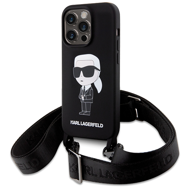 Karl Lagerfeld KLHCP15XSCBSKNK Apple iPhone 15 Pro Max 6.7″ kietas dėklas juodos spalvos Crossbody Silicone Ikonik aprašymas - Prekės nuotrauka Karl Lagerfeld KLHCP15XSCBSKNK Apple iPhone 15 Pro Max 6.7″ kietas dėklas juodos spalvos Crossbody Silicone Ikonik aprašymas - Prekės nuotrauka