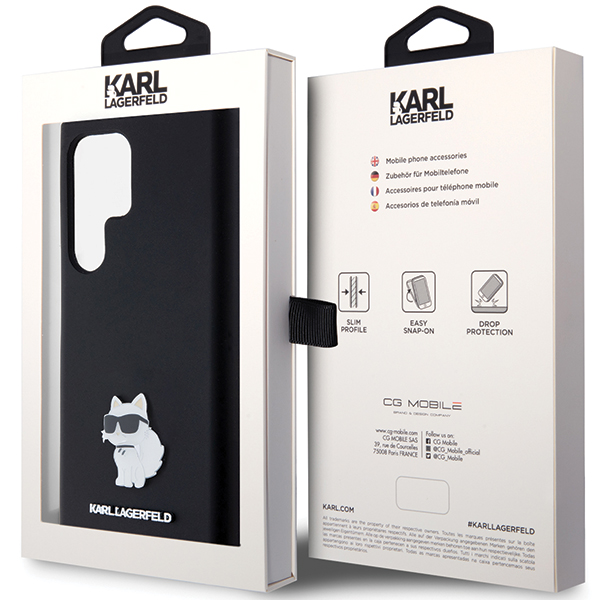 Karl Lagerfeld KLHCS23LSMHCNPK S23 Ultra S918 juodos spalvos kietas dėklas Silicone Choupette Metal Pin aprašymas - Prekės nuotrauka Karl Lagerfeld KLHCS23LSMHCNPK S23 Ultra S918 juodos spalvos kietas dėklas Silicone Choupette Metal Pin aprašymas - Prekės nuotrauka