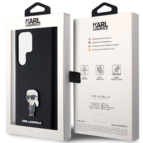 Dėklas Karl Lagerfeld KLHCS23LSMHKNPK S23 Ultra S918 juodos spalvos Silicone Ikonik Metal Pin aprašymas - Prekės nuotrauka Dėklas Karl Lagerfeld KLHCS23LSMHKNPK S23 Ultra S918 juodos spalvos Silicone Ikonik Metal Pin aprašymas - Prekės nuotrauka