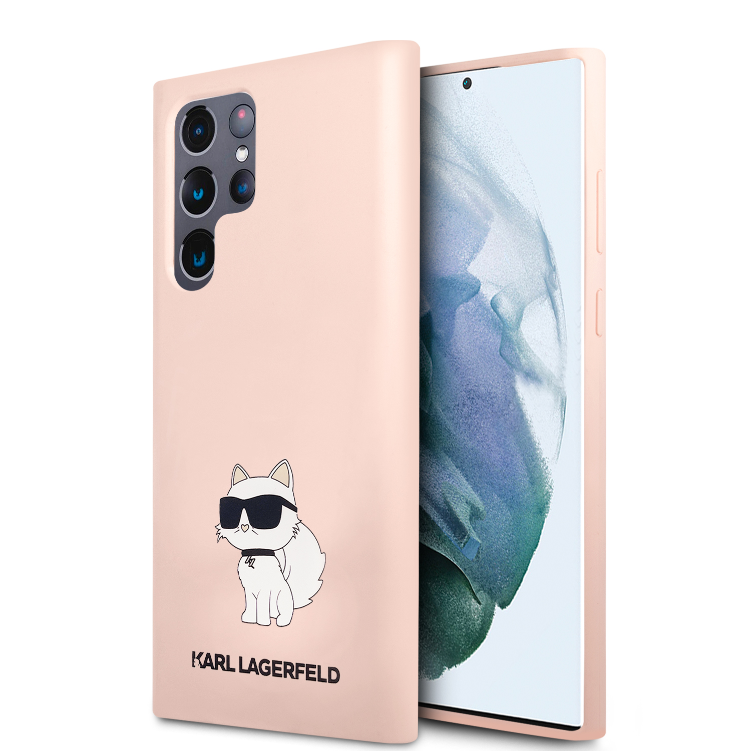 Karl Lagerfeld KLHCS23LSNCHBCP S23 Ultra S918 kietas dėklas rožinės spalvos Silicone Choupette aprašymas - Prekės nuotrauka Karl Lagerfeld KLHCS23LSNCHBCP S23 Ultra S918 kietas dėklas rožinės spalvos Silicone Choupette aprašymas - Prekės nuotrauka