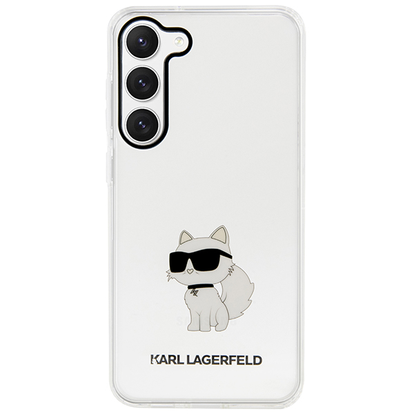 Karl Lagerfeld KLHCS23MHNCHTCT S23+ S916 skaidrus kietas dėklas Ikonik Choupette aprašymas - Prekės nuotrauka