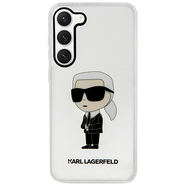 Karl Lagerfeld KLHCS23MHNIKTCT S23+ S916 skaidrus kietas dėklas Ikonik Karl Lagerfeld aprašymas - Prekės nuotrauka