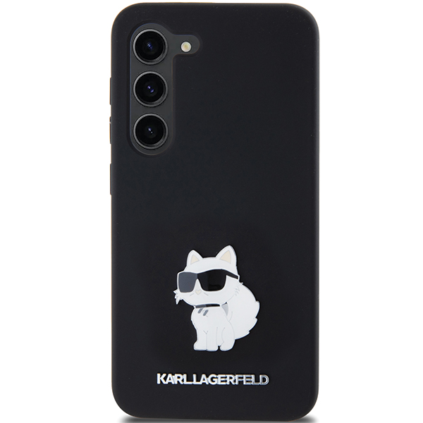 Karl Lagerfeld KLHCS23SSMHCNPK S23 S911 juodos spalvos kietas dėklas Silicone Choupette Metal Pin aprašymas - Prekės nuotrauka Karl Lagerfeld KLHCS23SSMHCNPK S23 S911 juodos spalvos kietas dėklas Silicone Choupette Metal Pin aprašymas - Prekės nuotrauka