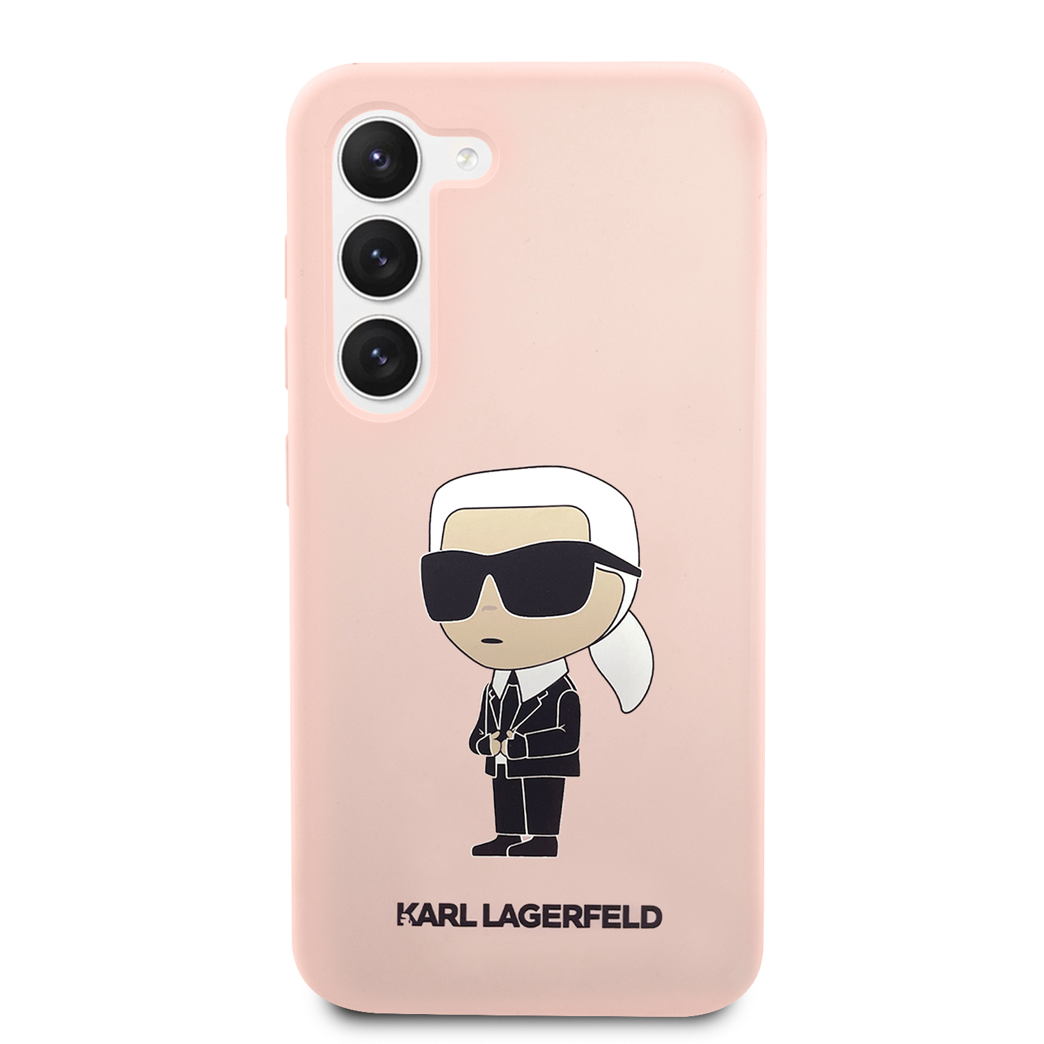 Karl Lagerfeld KLHCS23SSNIKBCP S23 S911 kietas dėklas, rožinės spalvos, Silicone Ikonik aprašymas - Prekės nuotrauka