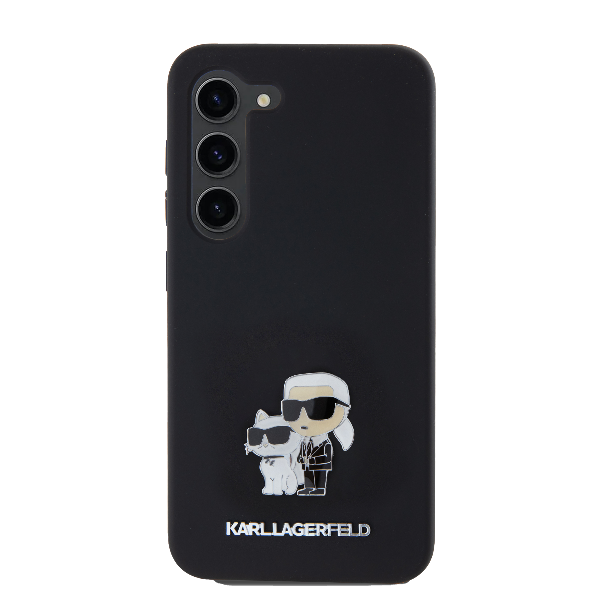 Karl Lagerfeld KLHCS24MSMHKCNPK S24+S926 kietas dėklas juodos spalvos Silicone Karl&Choupette Metal Pin aprašymas - Prekės nuotrauka Karl Lagerfeld KLHCS24MSMHKCNPK S24+S926 kietas dėklas juodos spalvos Silicone Karl&Choupette Metal Pin aprašymas - Prekės nuotrauka