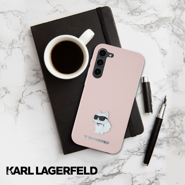 Karl Lagerfeld KLHCS24SSMHCNPK S24 S921 juodos spalvos kietas dėklas Silicone Choupette Metal Pin aprašymas - Prekės nuotrauka Karl Lagerfeld KLHCS24SSMHCNPK S24 S921 juodos spalvos kietas dėklas Silicone Choupette Metal Pin aprašymas - Prekės nuotrauka