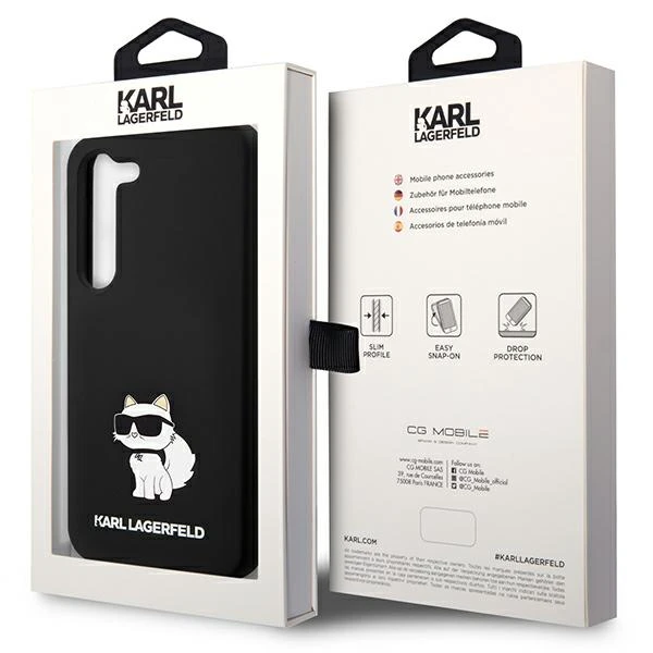 Karl Lagerfeld KLHCS24SSNCHBCK S24 S921harddėklas juodos spalvos Silicone Choupette aprašymas - Prekės nuotrauka