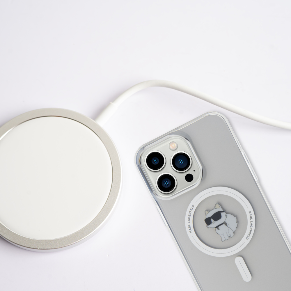 Karl Lagerfeld KLHMN61HFCCNOT iPhone 11/ Xr skaidrus kietas dėklas IML Choupette MagSafe aprašymas - Prekės nuotrauka
