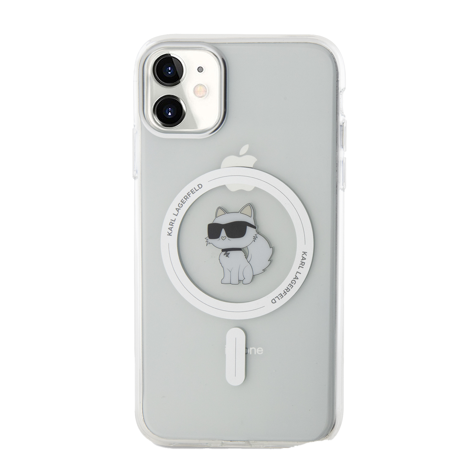 Karl Lagerfeld KLHMN61HFCCNOT iPhone 11/ Xr skaidrus kietas dėklas IML Choupette MagSafe aprašymas - Prekės nuotrauka