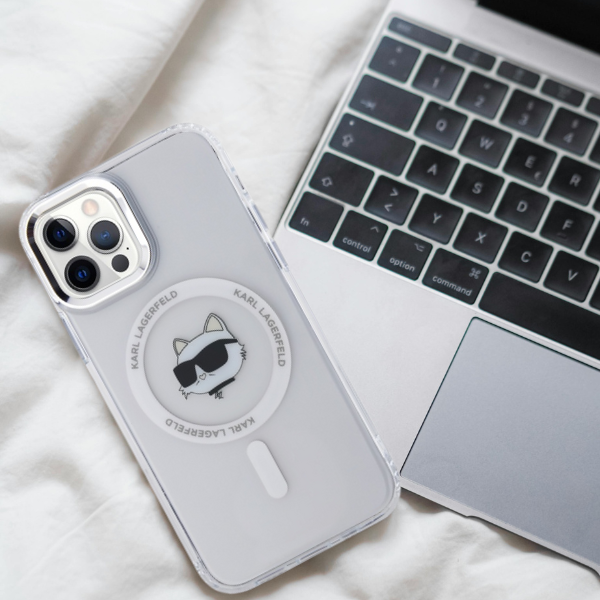 Karl Lagerfeld KLHMP12MHLSCHH Apple iPhone 12 / 12 Pro 6.1″ baltos spalvos kietas dėklas IML Metal Choupette Head aprašymas - Prekės nuotrauka Karl Lagerfeld KLHMP12MHLSCHH Apple iPhone 12 / 12 Pro 6.1″ baltos spalvos kietas dėklas IML Metal Choupette Head aprašymas - Prekės nuotrauka