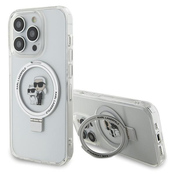 Karl Lagerfeld KLHMP13XHMRSKCH iPhone 13 Pro Max 6.7″ baltos spalvos kietas dėklas su žiedu-stovu Karl&Choupettte aprašymas - Prekės nuotrauka