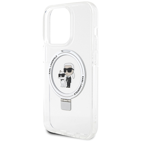 Karl Lagerfeld KLHMP13XHMRSKCH iPhone 13 Pro Max 6.7″ baltos spalvos kietas dėklas su žiedu-stovu Karl&Choupettte aprašymas - Prekės nuotrauka