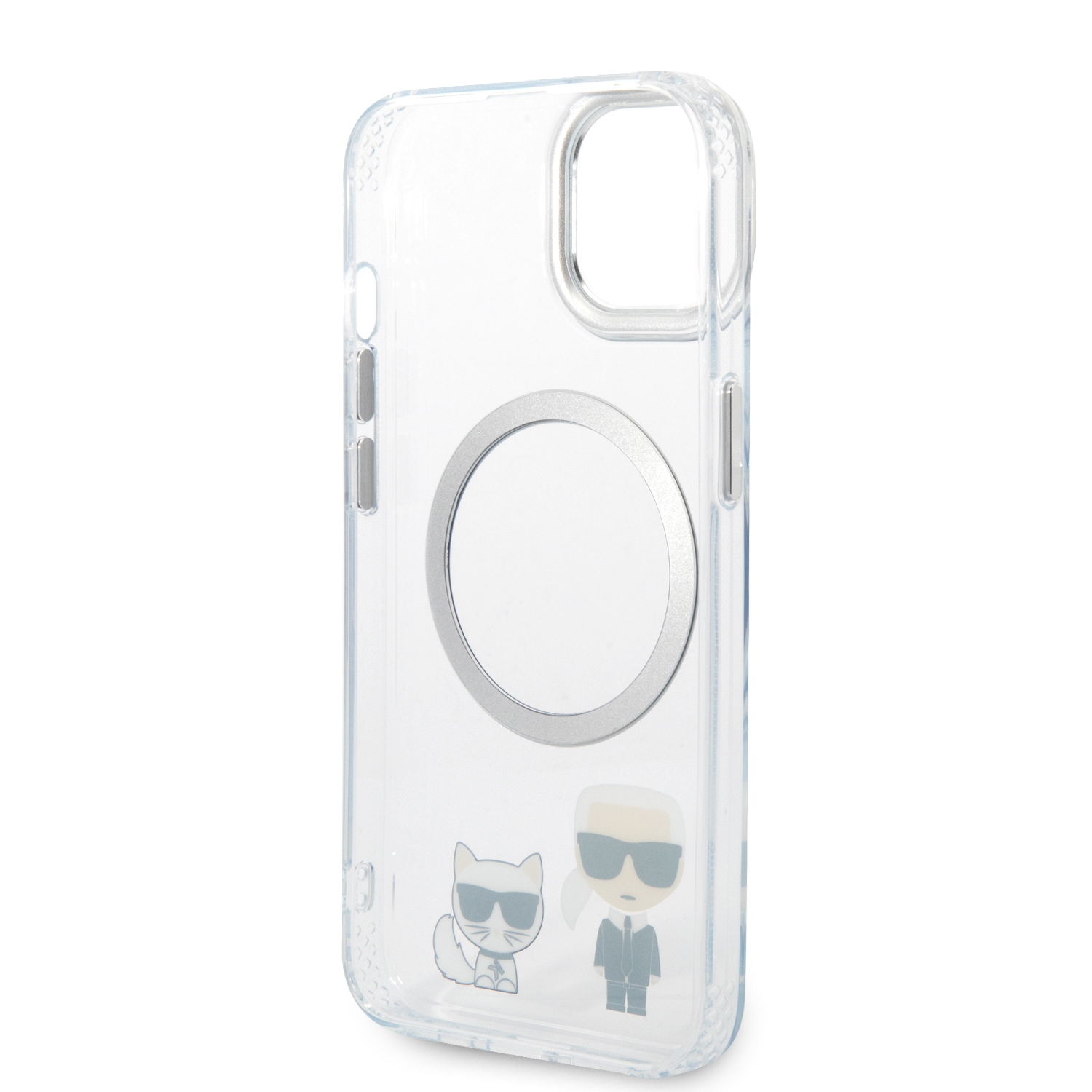 Karl Lagerfeld KLHMP14LHKCP Apple iPhone 14 Pro 6,1″ kietas dėklas rožinės spalvos Karl & Choupette Aliuminio Magsaf aprašymas - Prekės nuotrauka