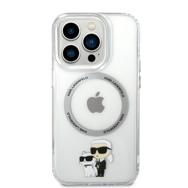 Karl Lagerfeld KLHMP14LHNKCIT Apple iPhone 14 Pro 6,1″ kietas dėklas skaidrus Iconic Karl&Choupette Magsafe aprašymas - Prekės nuotrauka