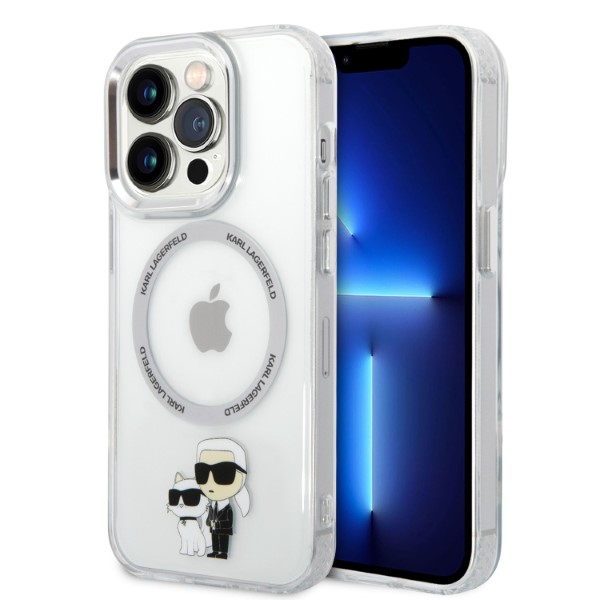 Karl Lagerfeld KLHMP14LHNKCIT Apple iPhone 14 Pro 6,1″ kietas dėklas skaidrus Iconic Karl&Choupette Magsafe aprašymas - Prekės nuotrauka