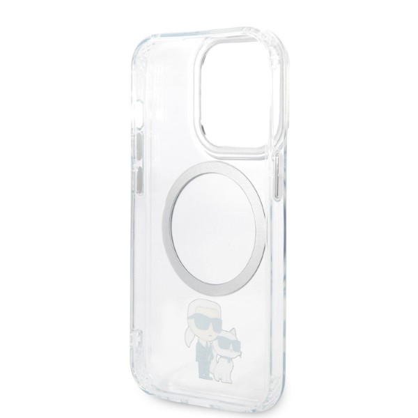 Karl Lagerfeld KLHMP14LHNKCIT Apple iPhone 14 Pro 6,1″ kietas dėklas skaidrus Iconic Karl&Choupette Magsafe aprašymas - Prekės nuotrauka