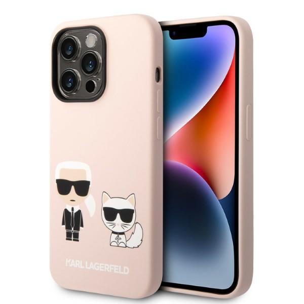 Karl Lagerfeld KLHMP14LSSKCI Apple iPhone 14 Pro 6,1″ kietas dėklas light rožinės spalvos Silicone Karl & Choup aprašymas - Prekės nuotrauka