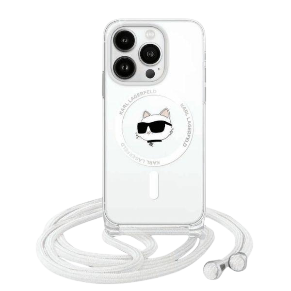 Karl Lagerfeld KLHMP14SHCCHNT iPhone 14/ 13 / 15 6.1″ kietas dėklas skaidrus IML Choupette Head & Cord aprašymas - Prekės nuotrauka