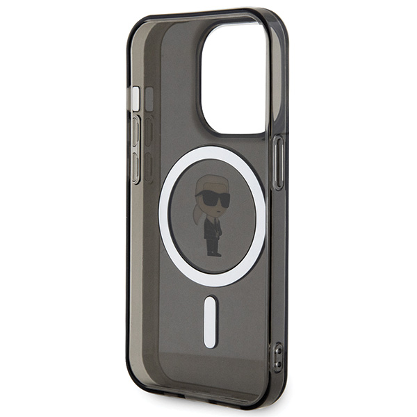 Karl Lagerfeld KLHMP14SHFCKNOK iPhone 14/ 15 / 13 6.1″ juodos spalvos kietas dėklas IML Ikonik MagSafe aprašymas - Prekės nuotrauka