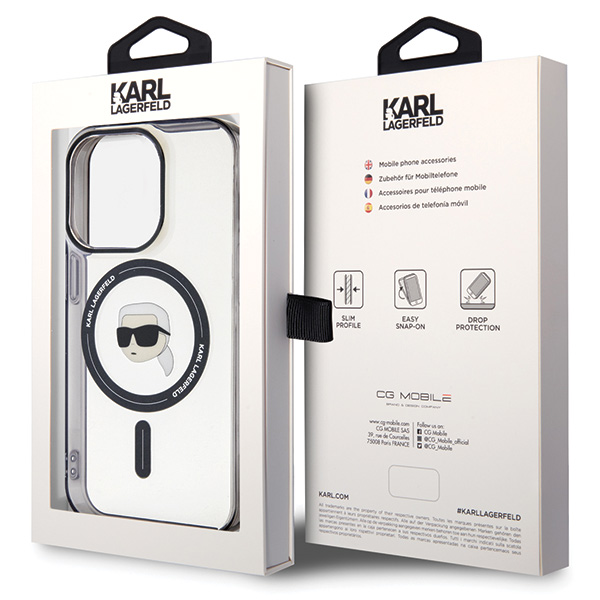 Karl Lagerfeld KLHMP15LHKHNOTK Apple iPhone 15 Pro 6.1″ skaidrus kietas dėklas IML Karl`s Head MagSafe aprašymas - Prekės nuotrauka Karl Lagerfeld KLHMP15LHKHNOTK Apple iPhone 15 Pro 6.1″ skaidrus kietas dėklas IML Karl`s Head MagSafe aprašymas - Prekės nuotrauka